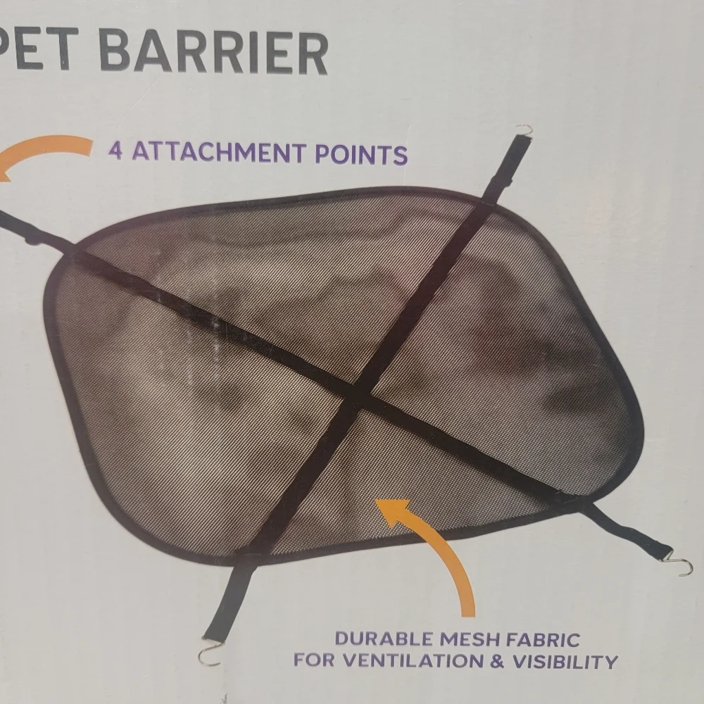 Car Pet Barrier Screen Black Trusty Pup NIB